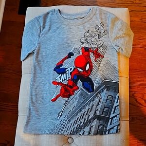 Boys Gray Spiderman Short Sleeve T-Shirt size 7
